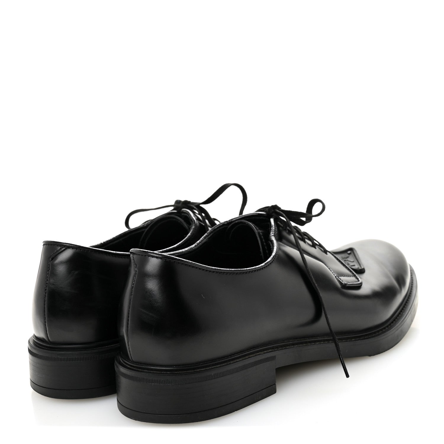 SPAZZOLATO TRIANGLE MENS DERBY LOAFERS BLACK