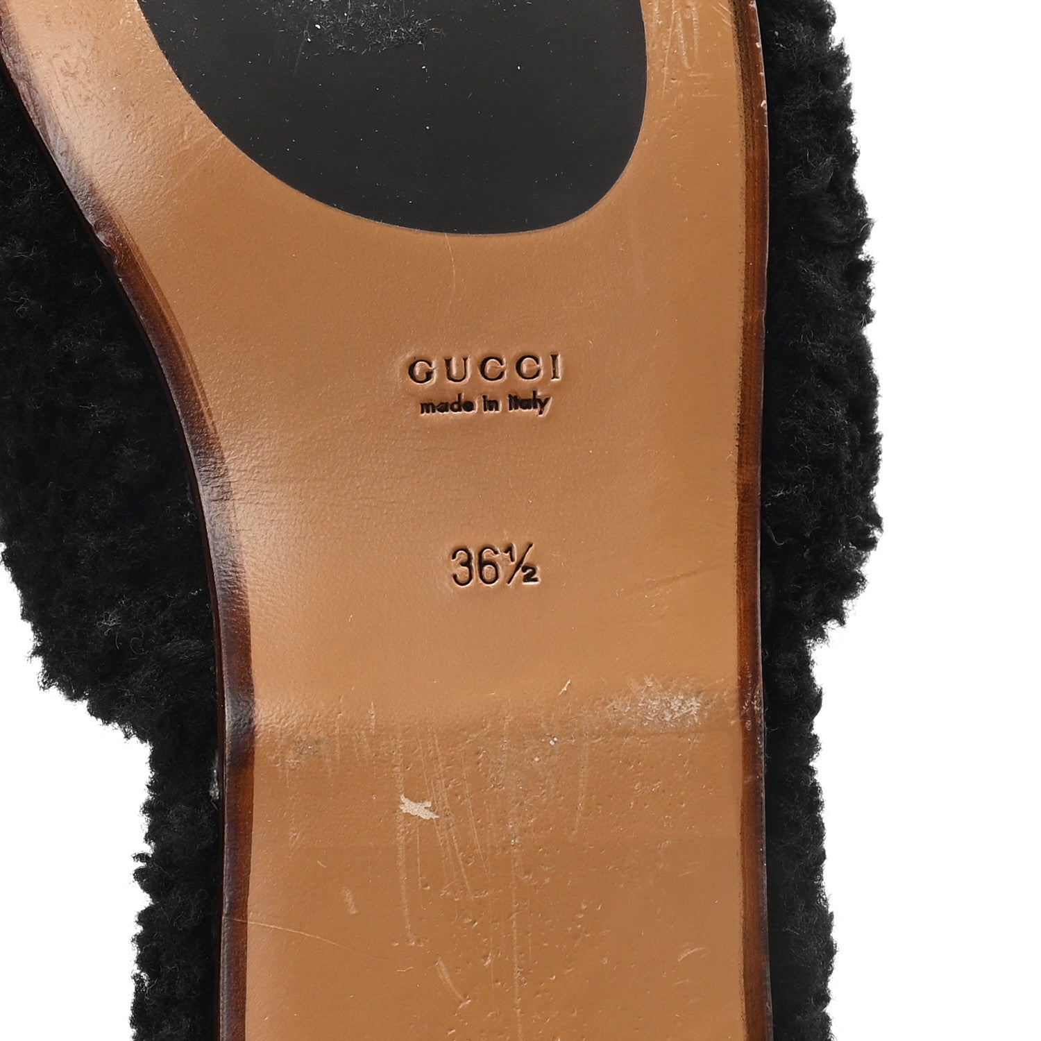 FAUX SHEARLING INTERLOCKING G WOMENS EILEEN SLIPPERS BUTTERSCOTCH BLACK
