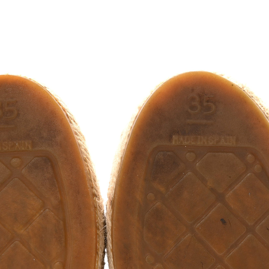 VELVET GROSGRAIN QUILTED CC ESPADRILLES BLACK