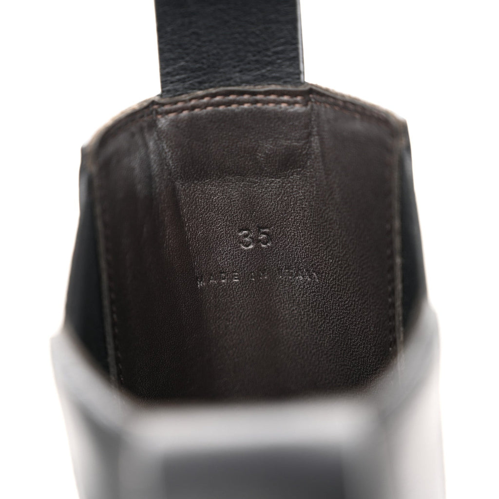 CALFSKIN THE TIRE CHELSEA BOOTS BLACK GREEN