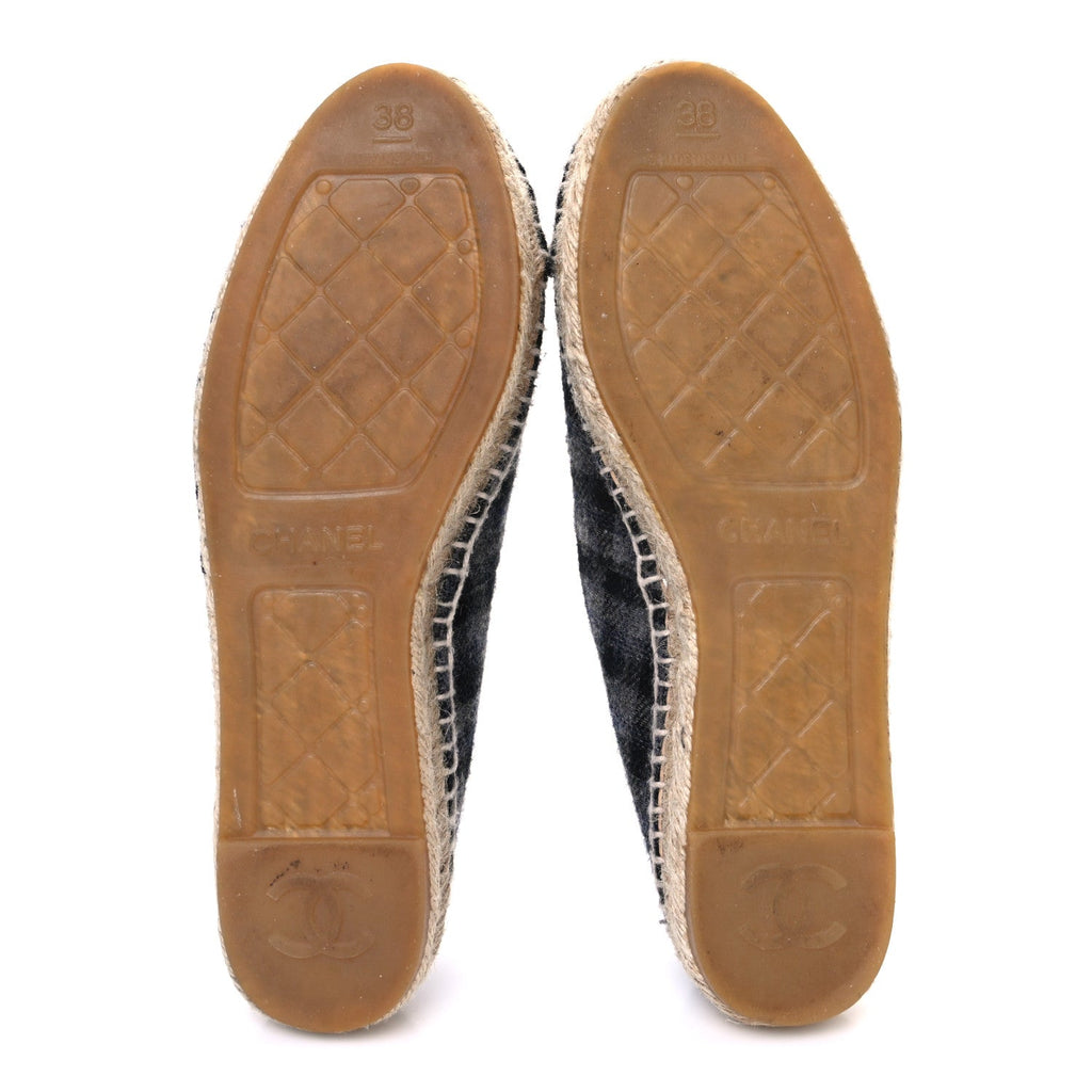 PLAID FABRIC CC ESPADRILLES GREY