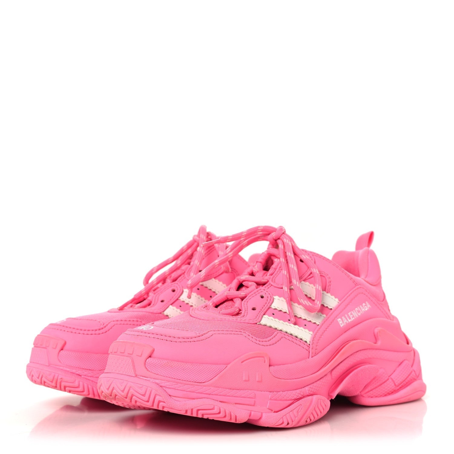 X ADIDAS FABRIC MESH WOMENS TRIPLE S SNEAKERS PINK