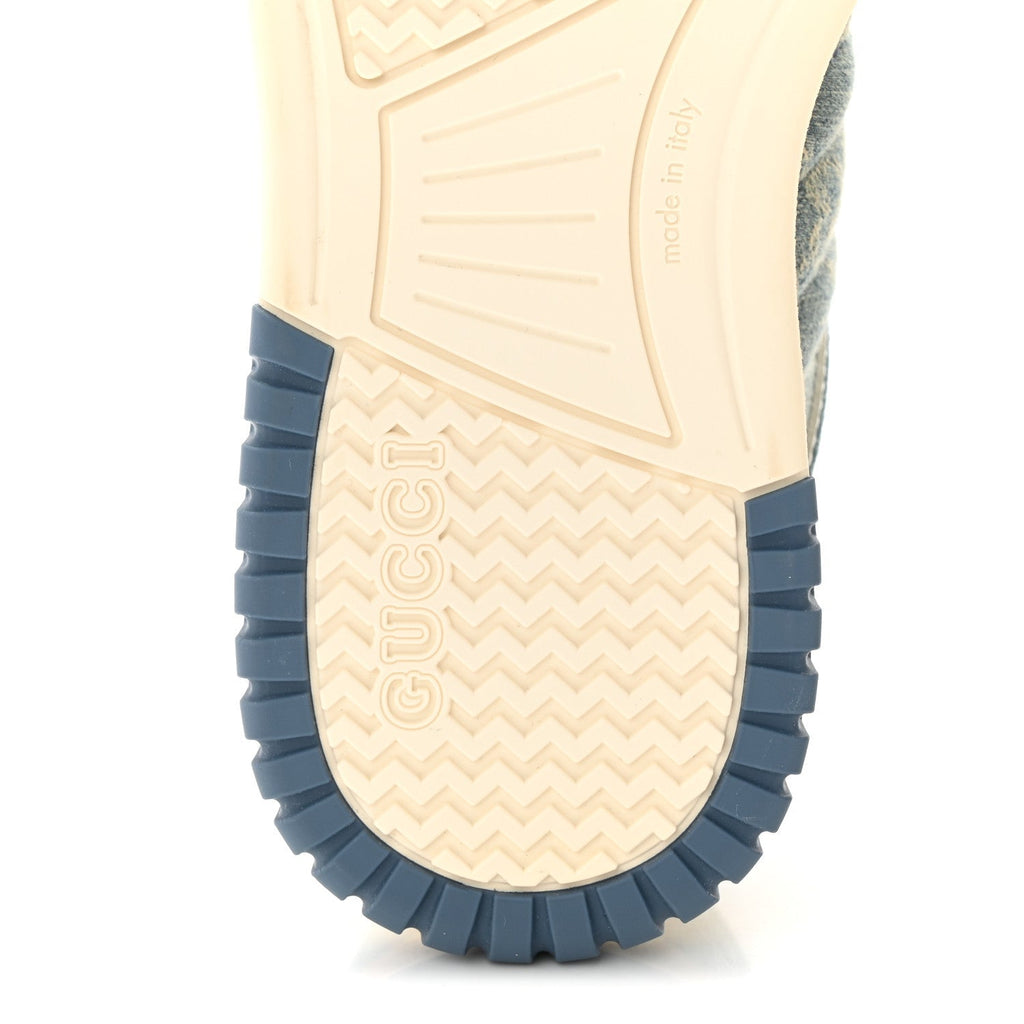 DENIM GG MONOGRAM WOMENS RE-WEB SNEAKERS LIGHT BLUE