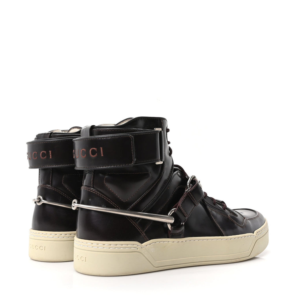 MAGNUM CALFSKIN MENS HORSEBIT HIGH TOP SPUR SNEAKERS GRAPE