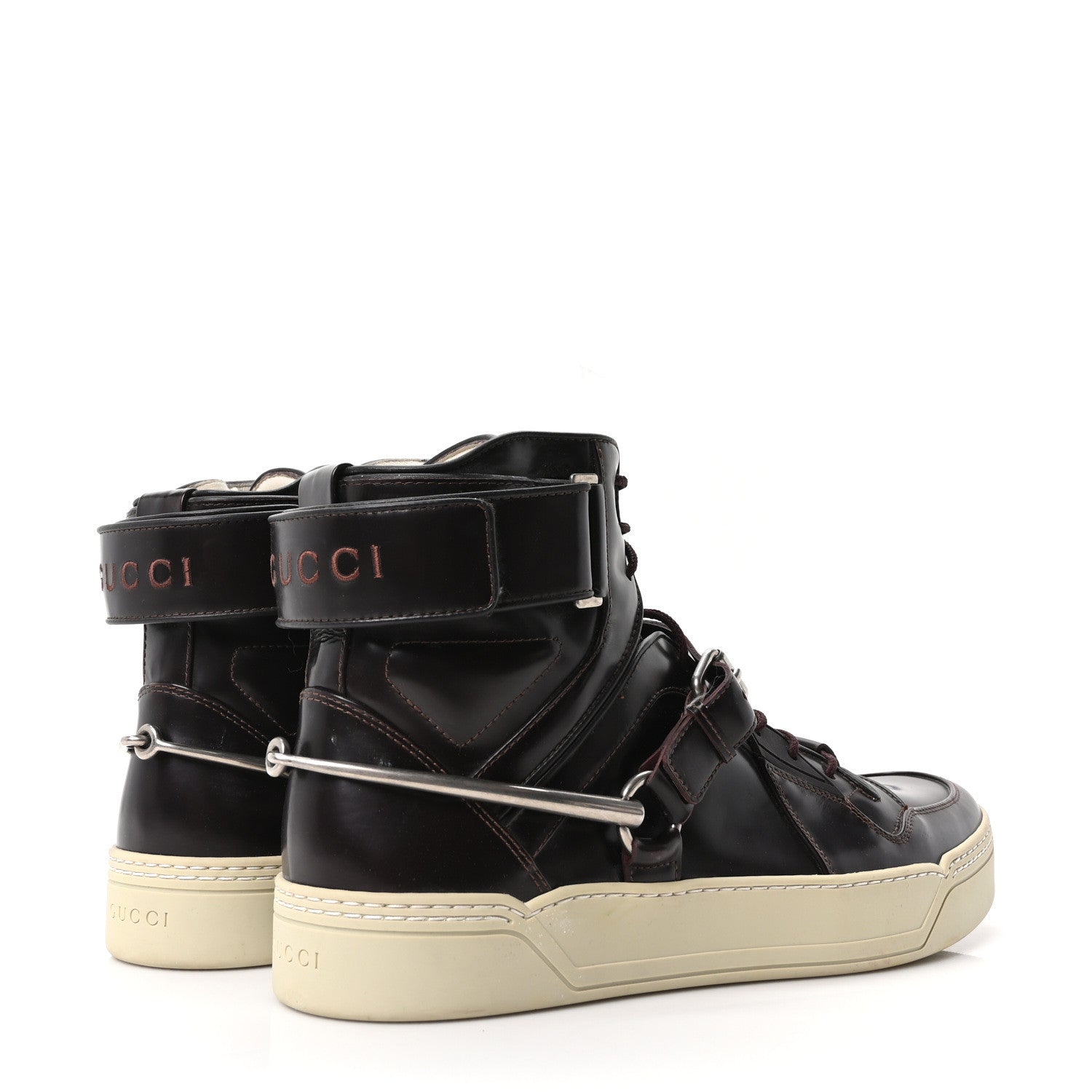 MAGNUM CALFSKIN MENS HORSEBIT HIGH TOP SPUR SNEAKERS GRAPE