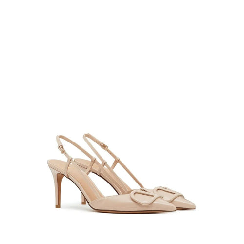 Valentino Garavani VLogo Signature Slingback Pumps - Beige/Nude