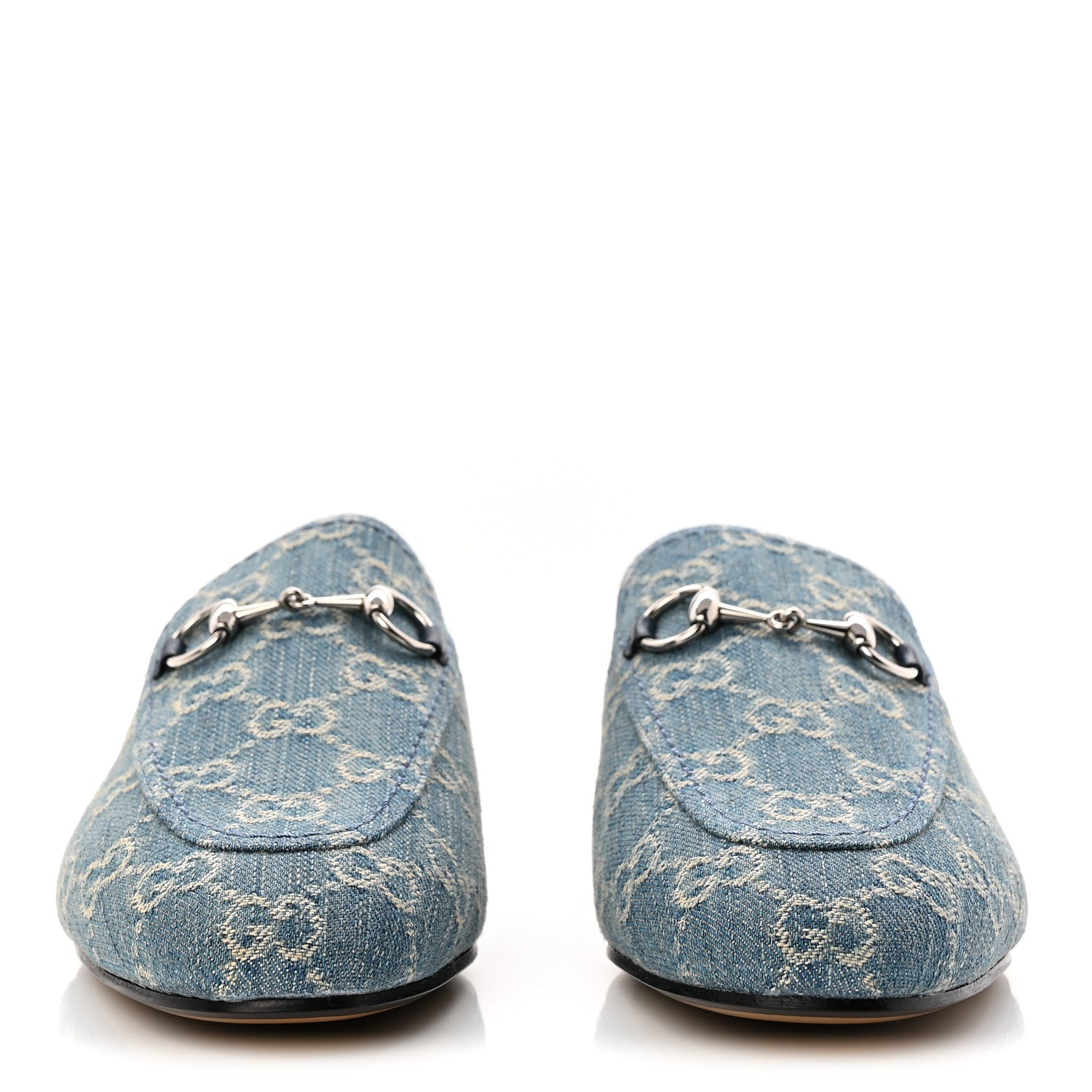 NEW DENIM GG MALAGA KID WOMENS PRINCETOWN SLIPPERS LIGHT BLUE ROYALE