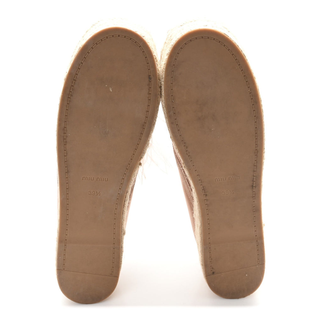 SATIN CRYSTAL PLATFORM ESPADRILLES PINK