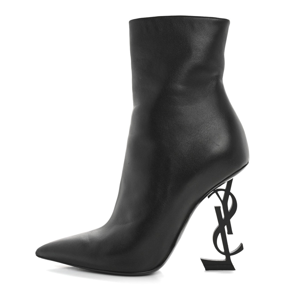 CALFSKIN OPYUM ANKLE BOOTS BLACK