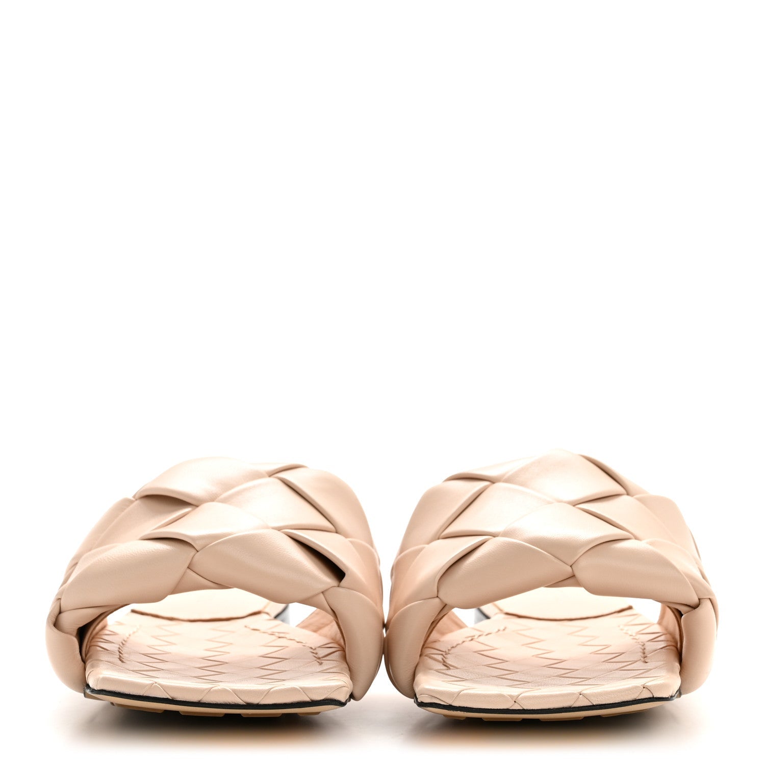 BOTTEGA VENETA NAPPA MAXI INTRECCIATO LIDO FLAT SANDALS BANDAGE PINK