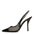 TELA RETINO PATENT SIGNORIA 105MM SLINGBACK PUMPS BLACK