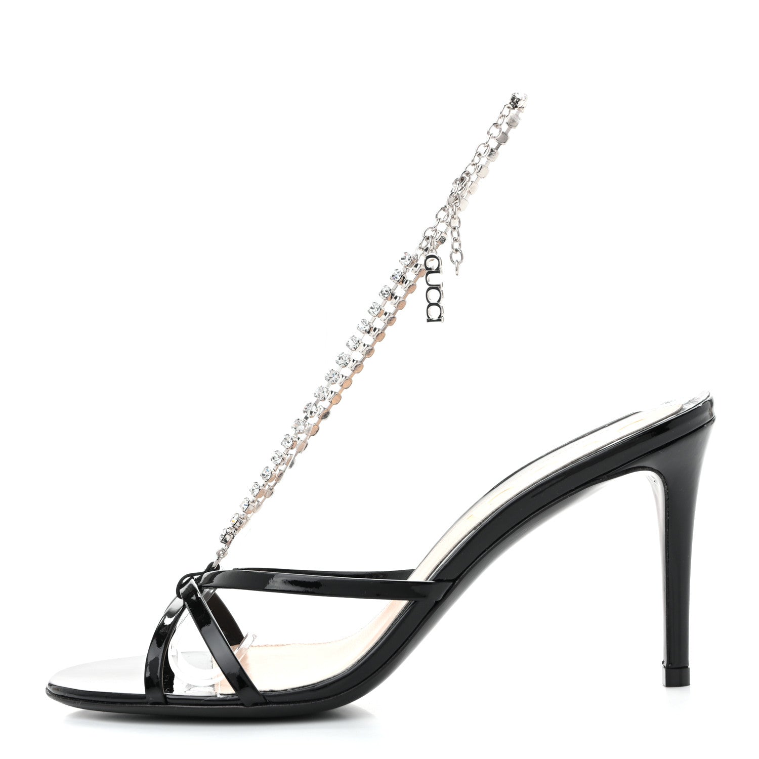 VERNICE CRYSTAL SANDALS BLACK