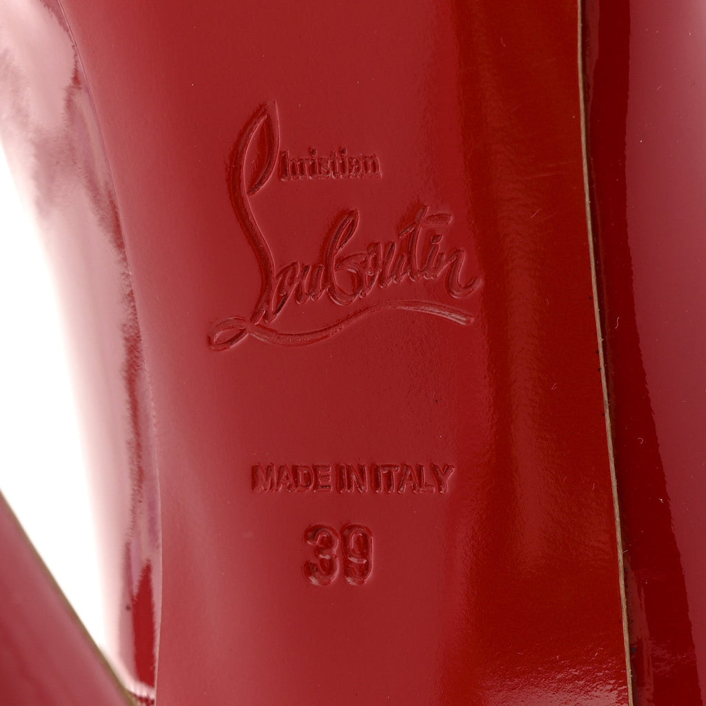 PATENT ROLANDO 120 PUMPS LOUBI RED