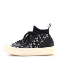TECHNICAL KNIT CALFSKIN OBLIQUE WOMENS WALK'N DIOR MID TOP SNEAKERS DEEP BLUE