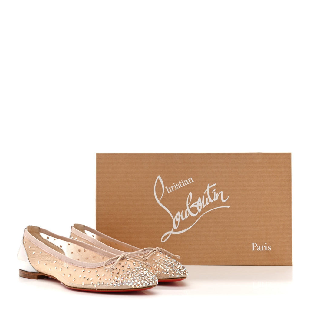 CRYSTAL STRASS FOLLIES FLATS SILVER