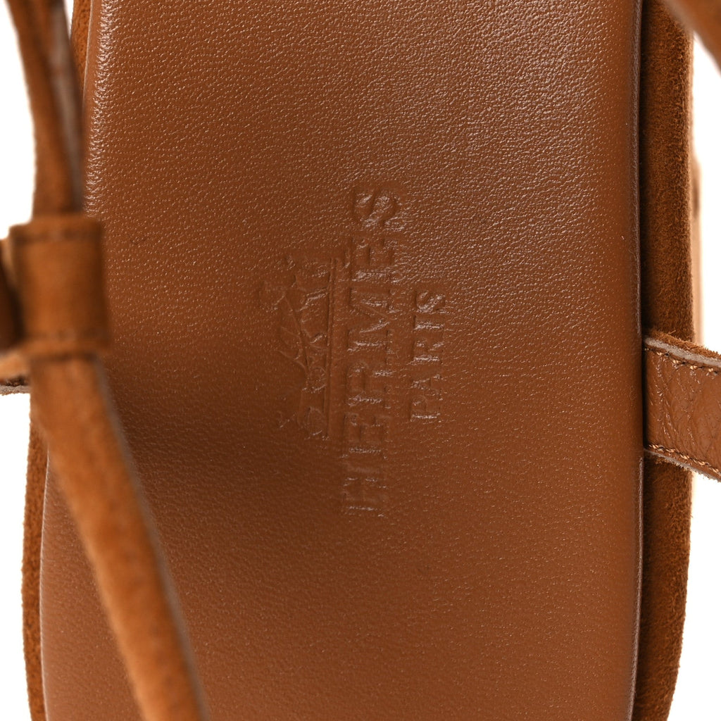 SUEDE GOATSKIN JAM SANDALS NATUREL
