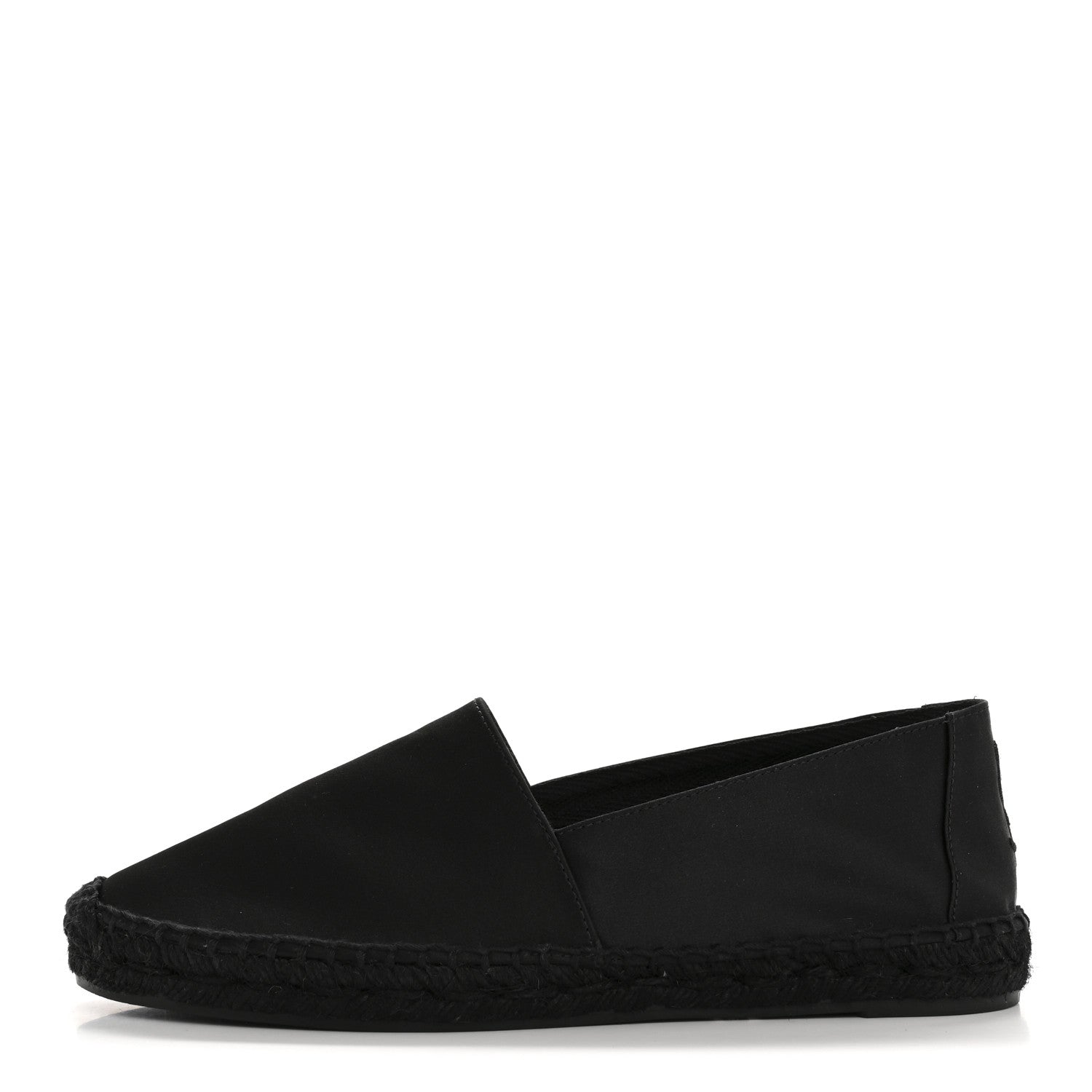 CREPE SATIN ELBA ESPADRILLES BLACK