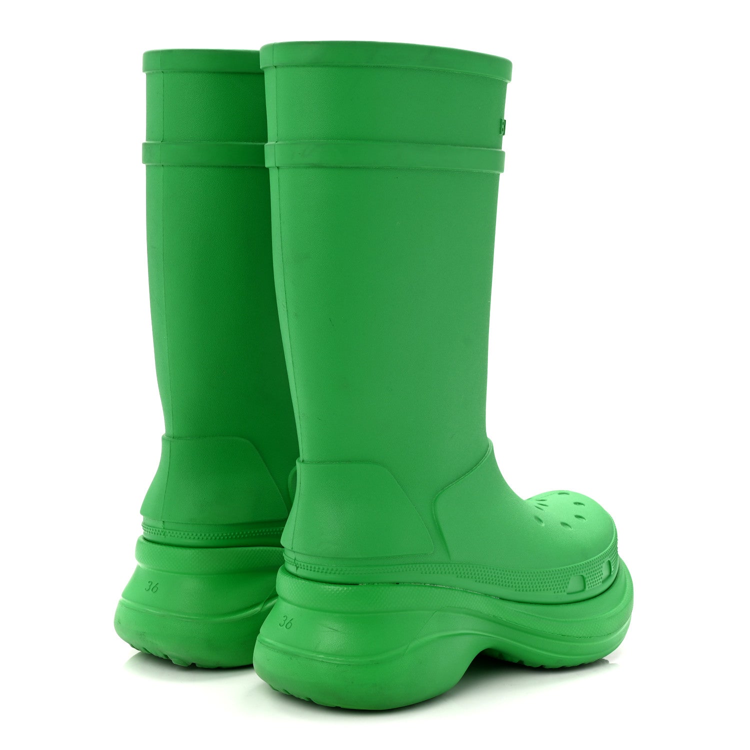 X CROCS RUBBER WOMENS RAIN BOOTS GRASS GREEN