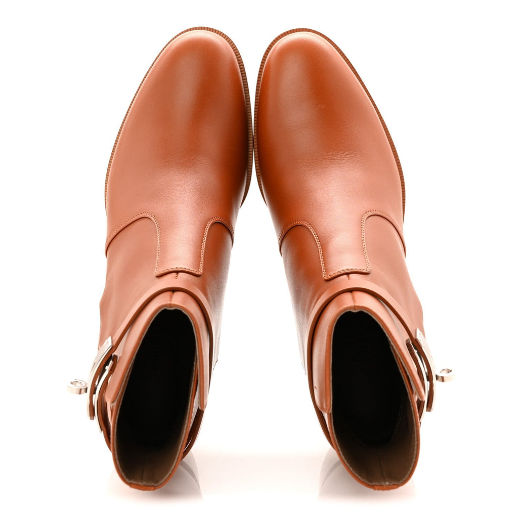 CALFSKIN FRENCHIE 50 ANKLE BOOTS NATUREL