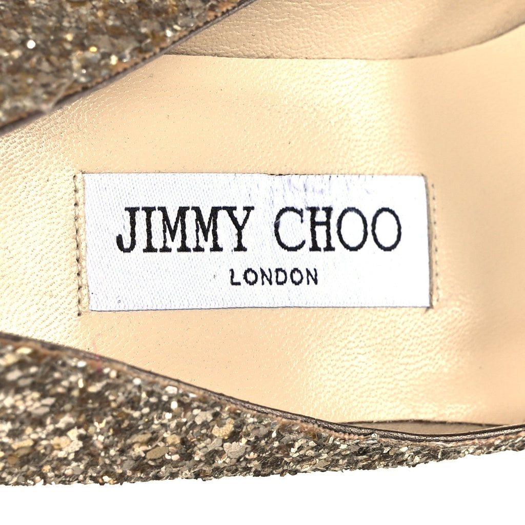 COARSE GLITTER POINTY TOE LOVE 85 PUMPS ANTIQUE GOLD