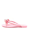PVC JELLY GLITTER ROCKSTUD BOW THONG SANDALS BUBBLE GUM