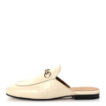 GLAMOUR CALFSKIN GUCCISSIMA WOMENS PRINCETOWN SLIPPERS NEW IVOIRE