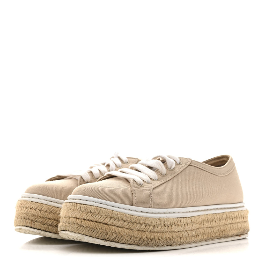 CANVAS GABARDINE ESPADRILLE 45MM PLATFORM SNEAKERS CORDA