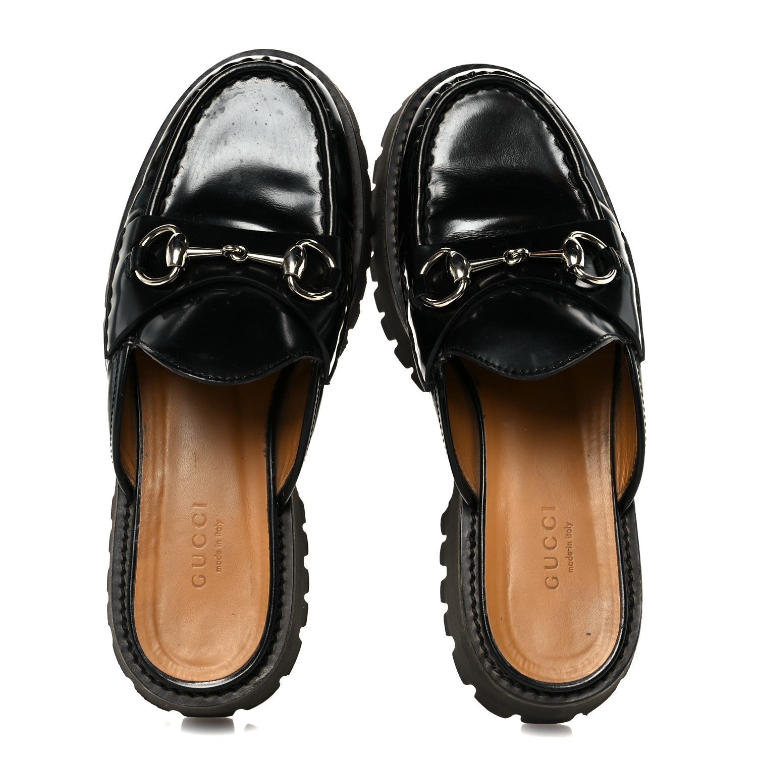 MAGNUM CALFSKIN WOMENS HORSEBIT PLATFORM MULES BLACK