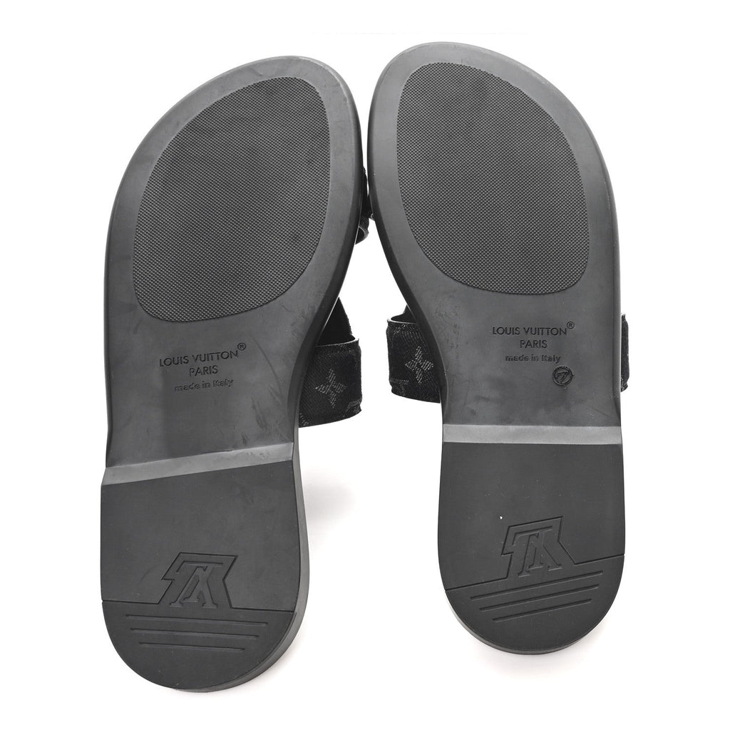 MONOGRAM DENIM MENS LV OASIS MULES BLACK