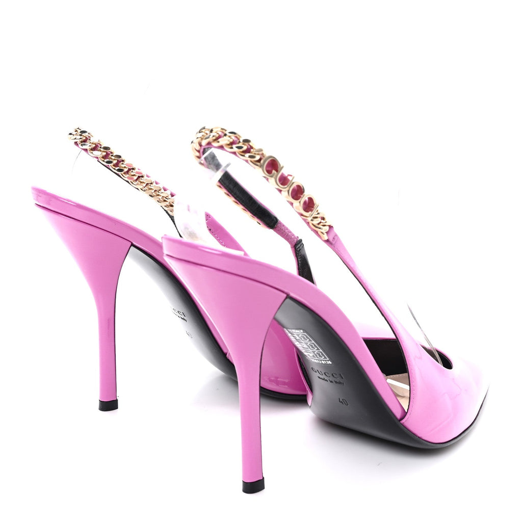 VERNICE CRYSTAL NAPPA CHARLOTTE SIGNORIA 105 SLINGBACK PUMPS LIBRE PINK