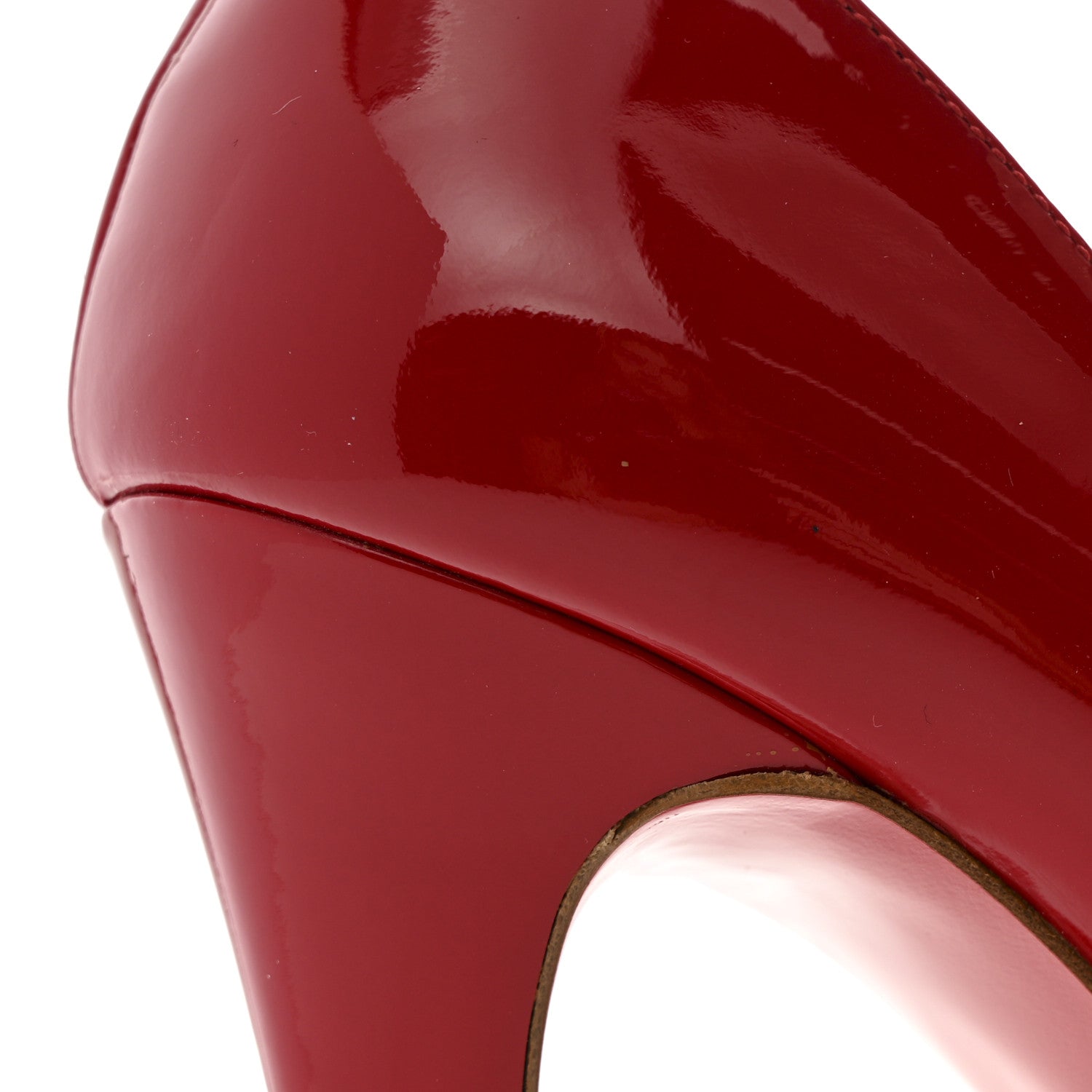 PATENT ROLANDO 120 PUMPS LOUBI RED