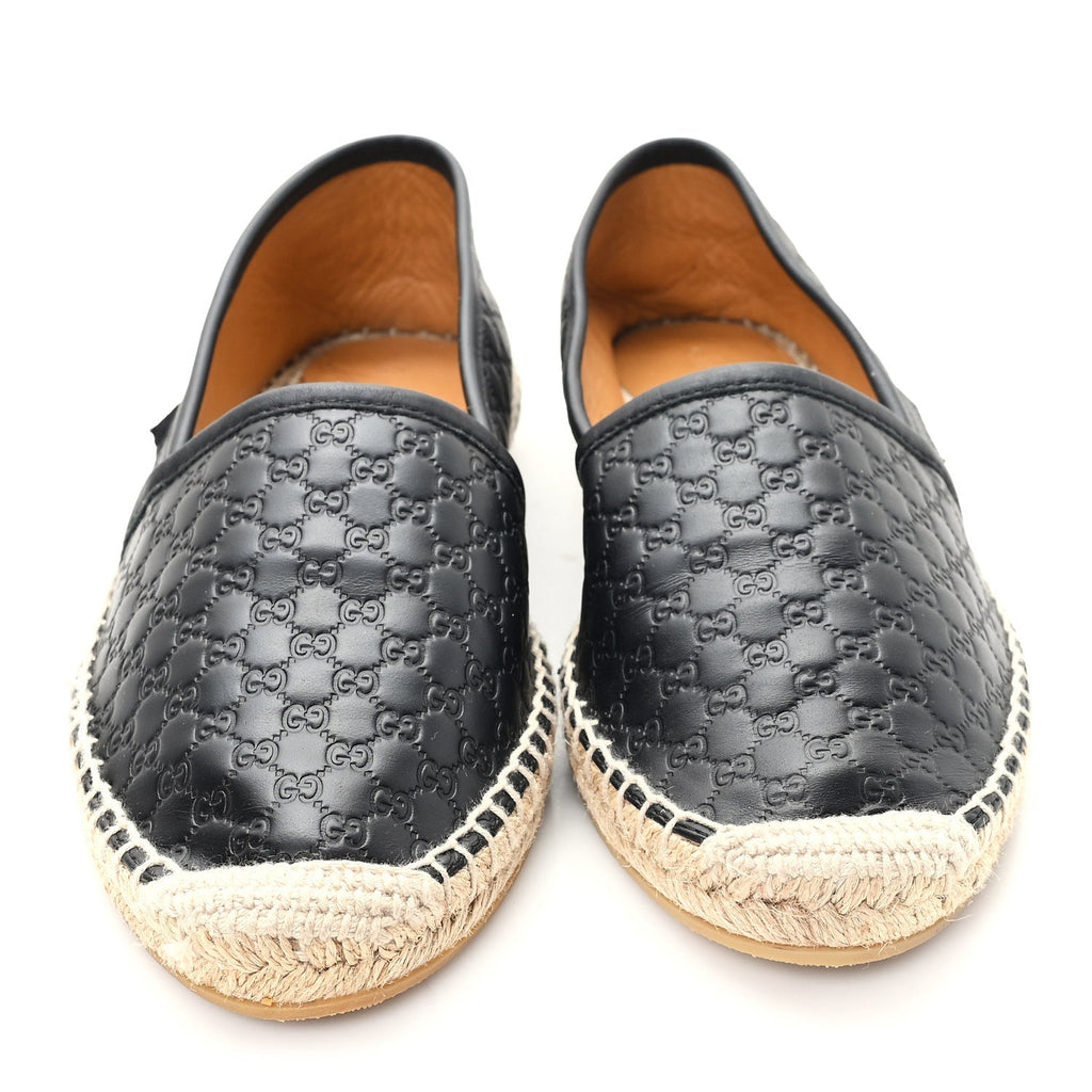 MICROGUCCISSIMA SIGNATURE ESPADRILLES BLACK