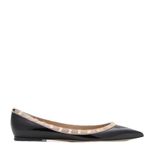 Valentino Garavani Tan-Go Patent Leather Ballet Flats - Purple