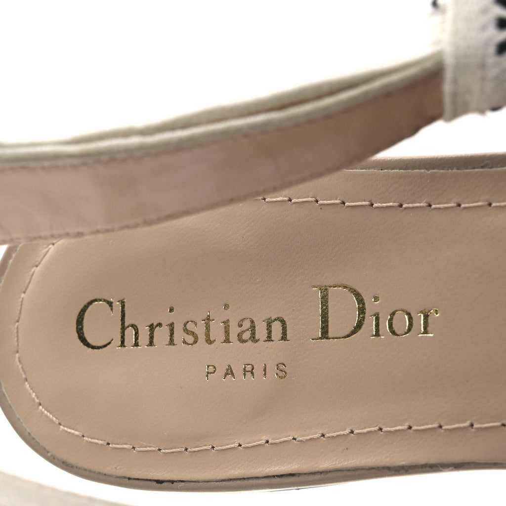 TECHNICAL CANVAS RIBBON J'ADIOR SLINGBACK BALLET FLATS POWDER NUDE