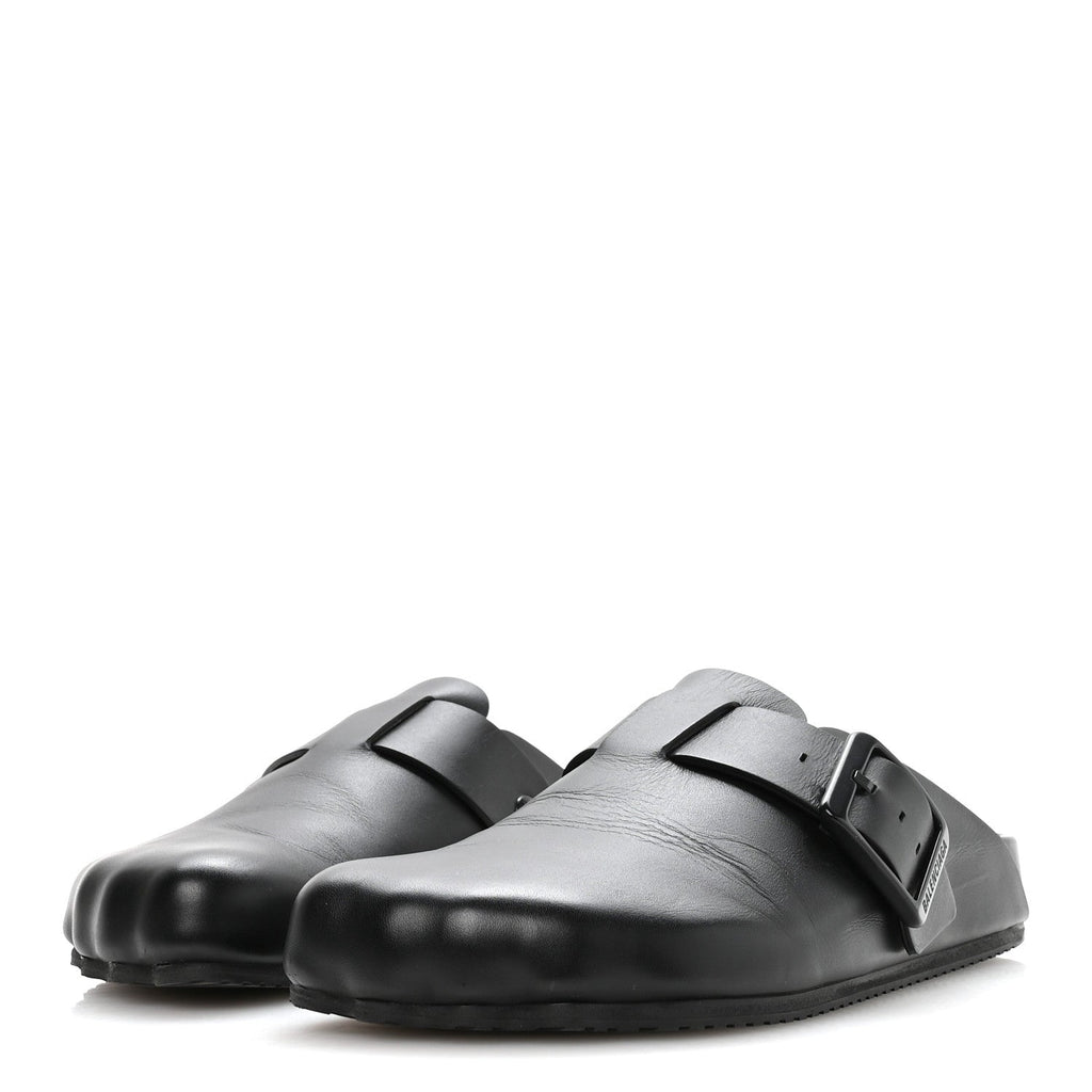 MATTE CALFSKIN SUNDAY MULES BLACK
