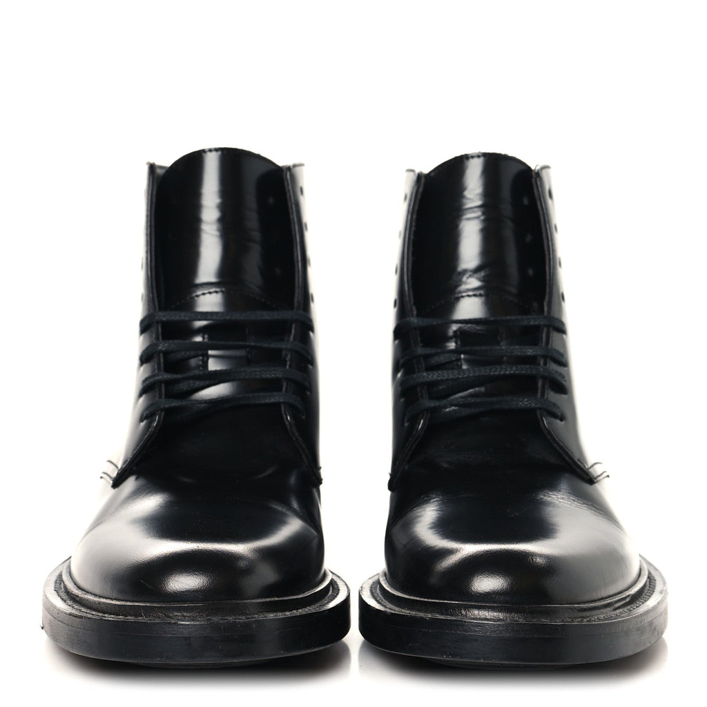 CALFSKIN WOMENS ARMY COMBAT BOOTS BLACK