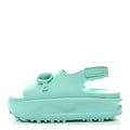 SOFT RUBBER HORSEBIT WOMENS SLINGBACK SANDALS TEAL CYAN