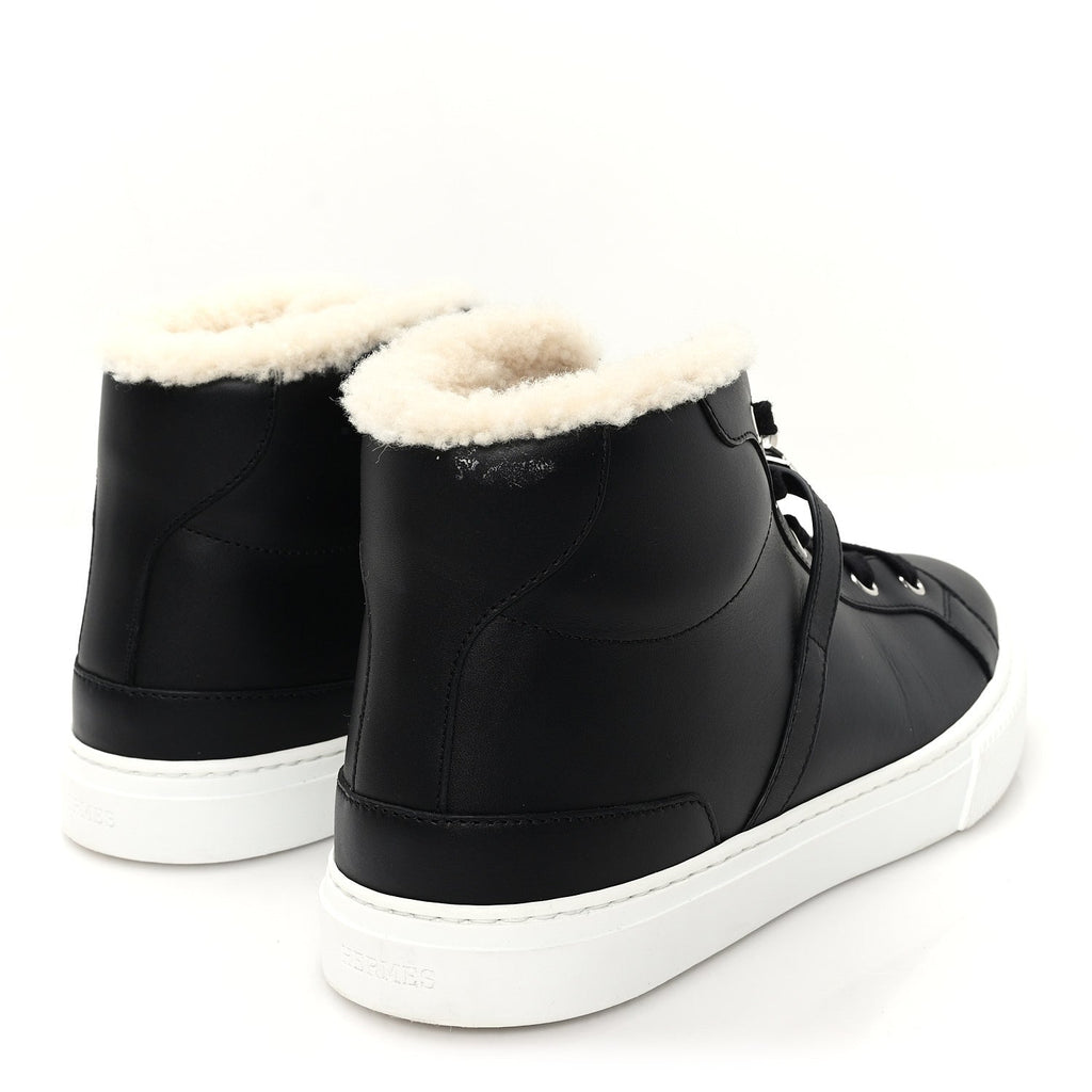 CALFSKIN WOOLSKIN DAYDREAM SNEAKERS BLACK ECRU