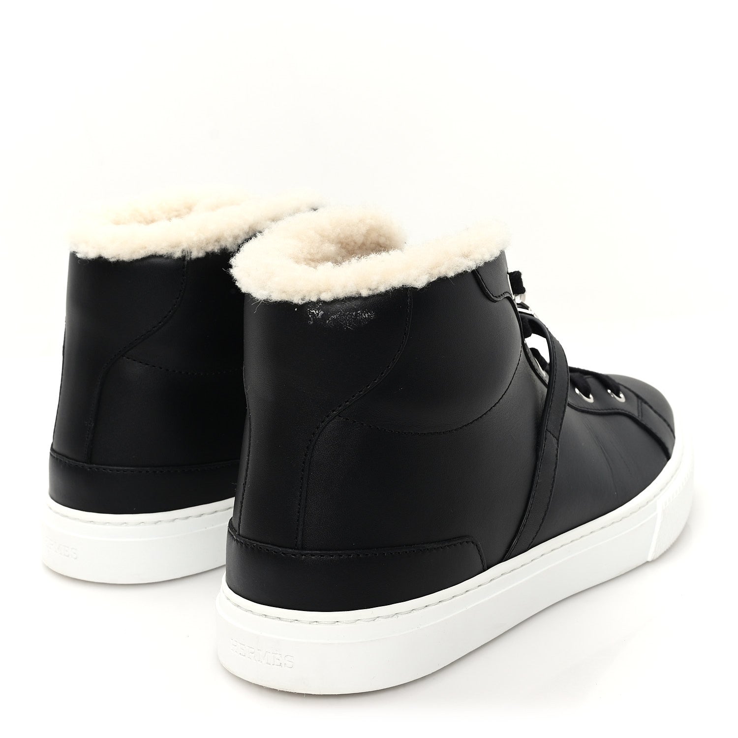 CALFSKIN WOOLSKIN DAYDREAM SNEAKERS BLACK ECRU