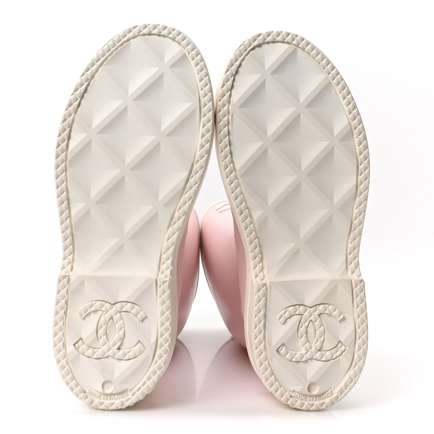 CAOUTCHOUK CC HIGH BOOTS LIGHT PINK WHITE