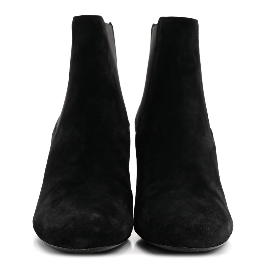 SUEDE LOULOU PIN BOOTIES BLACK