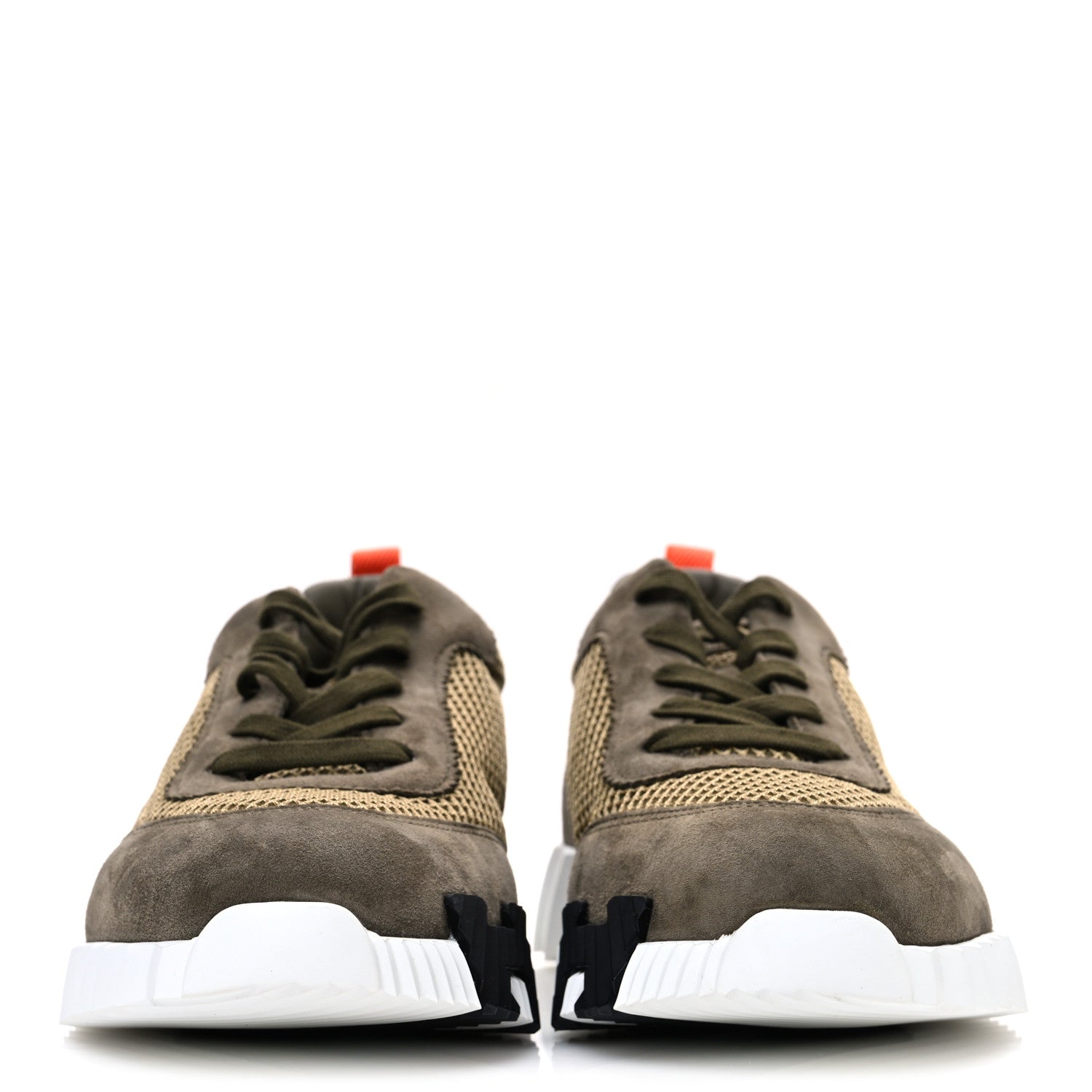 AIR MESH SUEDE GOATSKIN MENS BOUNCING SNEAKERS VERT TOUNDRA