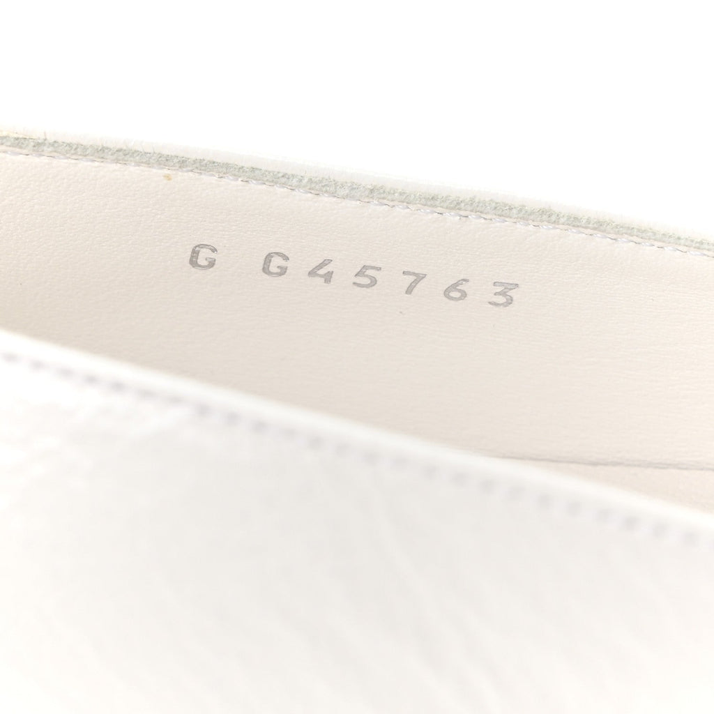 SHINY LAMBSKIN GROSGRAIN PEARL MARY JANES FLATS WHITE BLACK