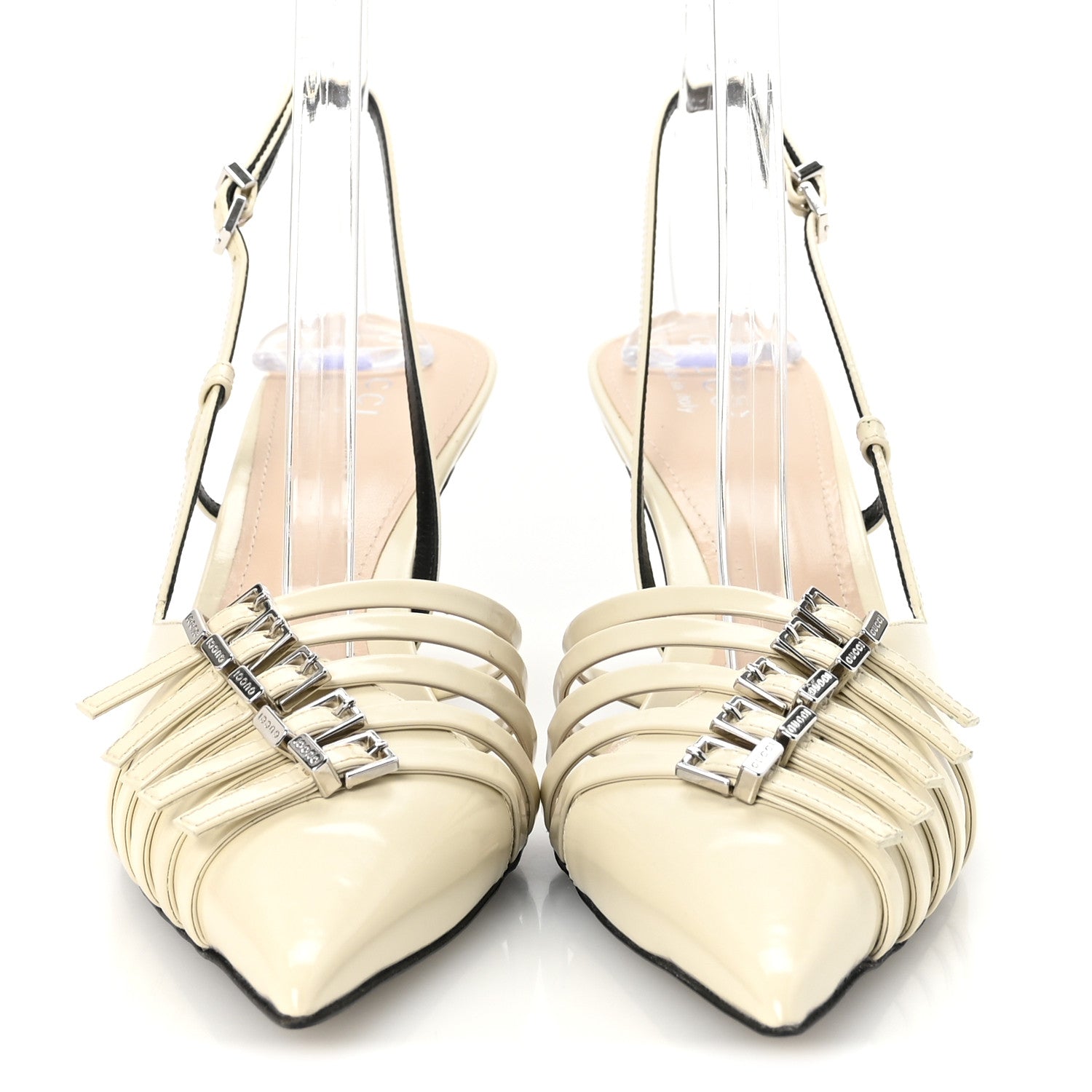 PATENT REGENTS SLINGBACK PUMPS NEW IVOIRE