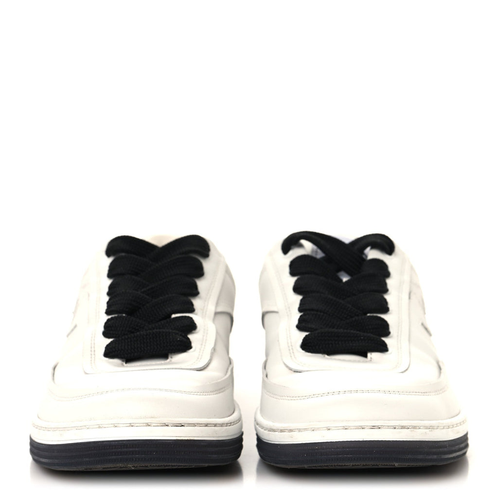 CALFSKIN CC WOMENS SNEAKERS WHITE BLACK