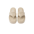 Prada Wedge Sandals - Beige