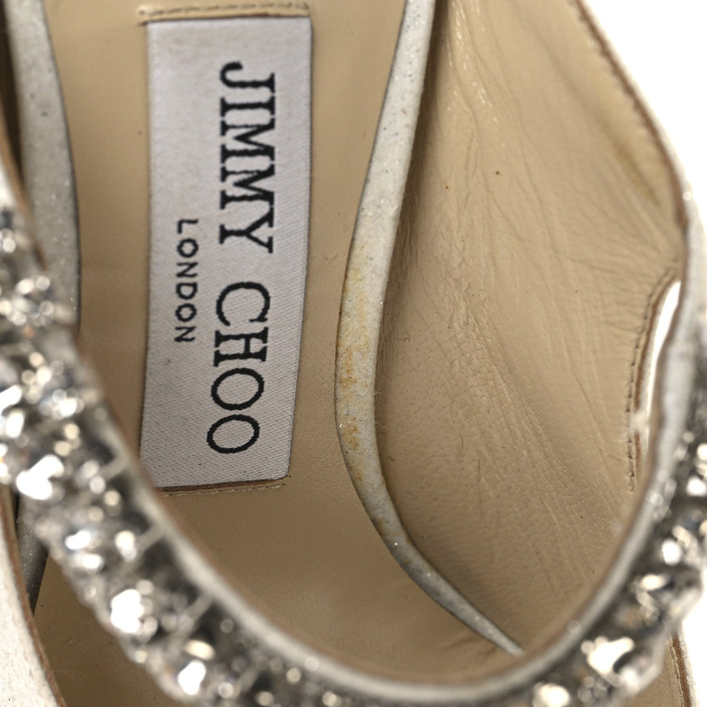 CANVAS GLITTER CRYSTAL BING 100 PUMPS WHITE