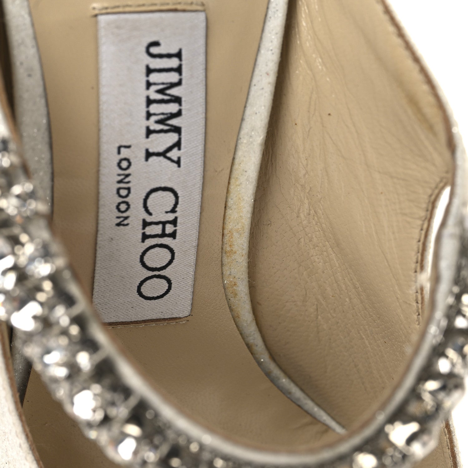 CANVAS GLITTER CRYSTAL BING 100 PUMPS WHITE