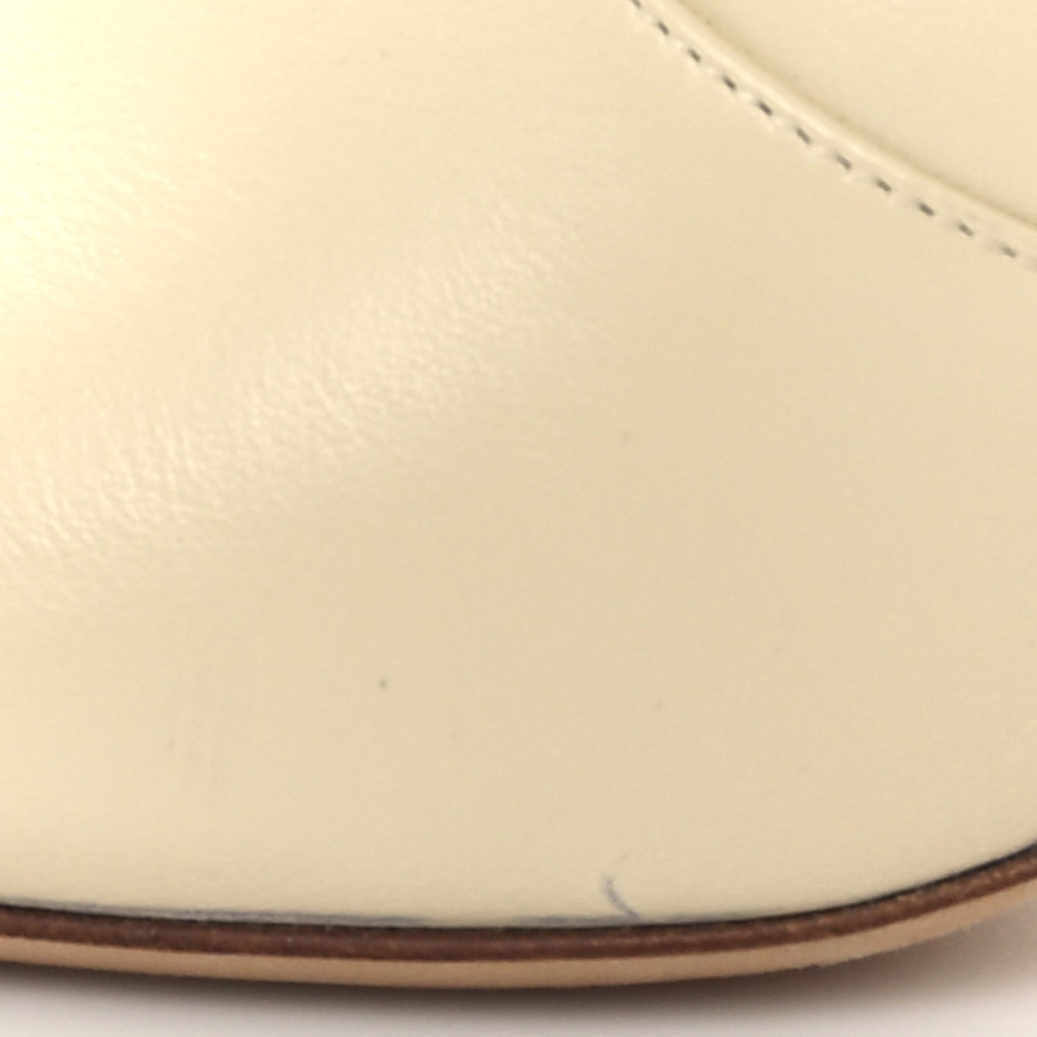 CALFSKIN KNEE HIGH SKINNY BOOTS EGGSHELL