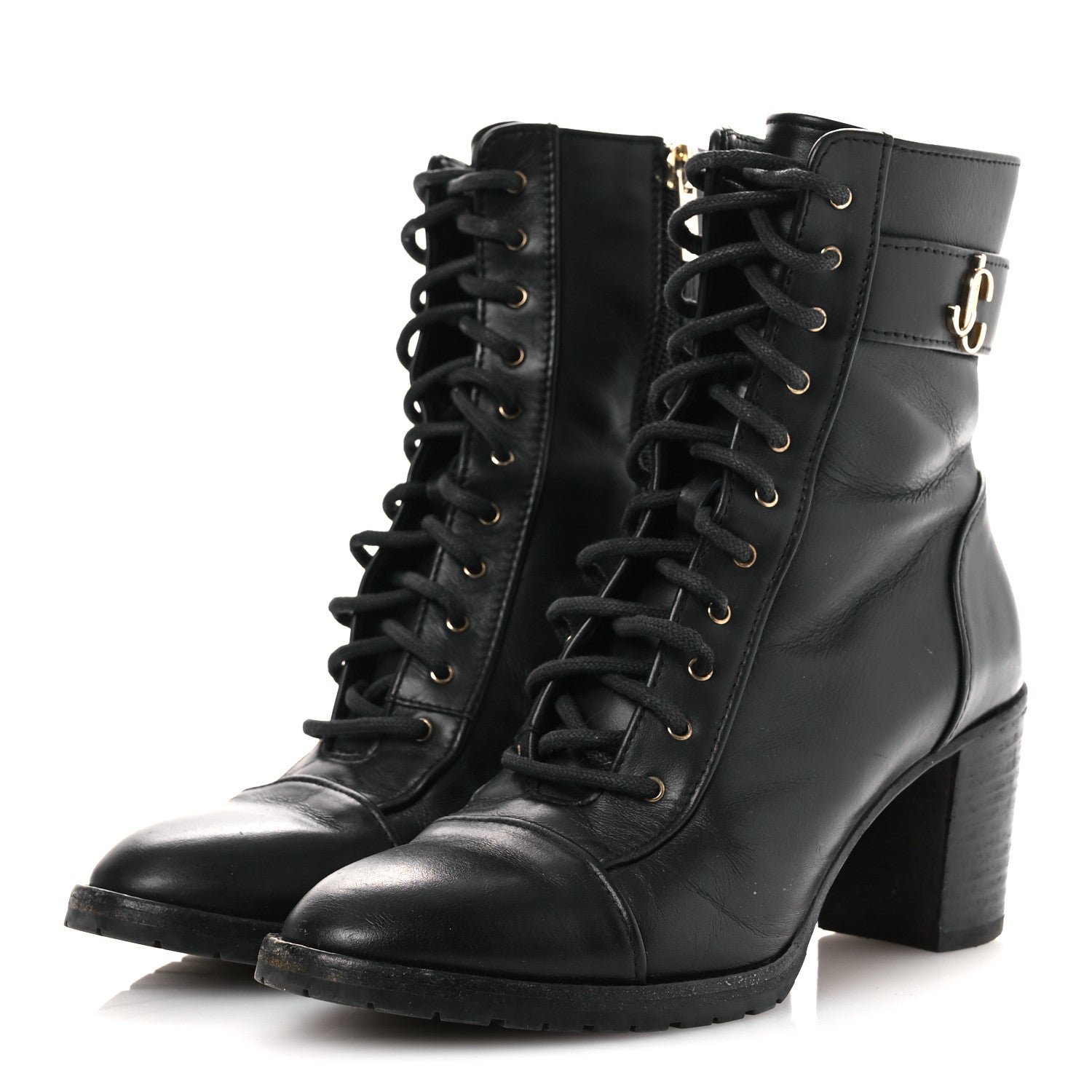 CALFSKIN COMBAT BOOTS BLACK